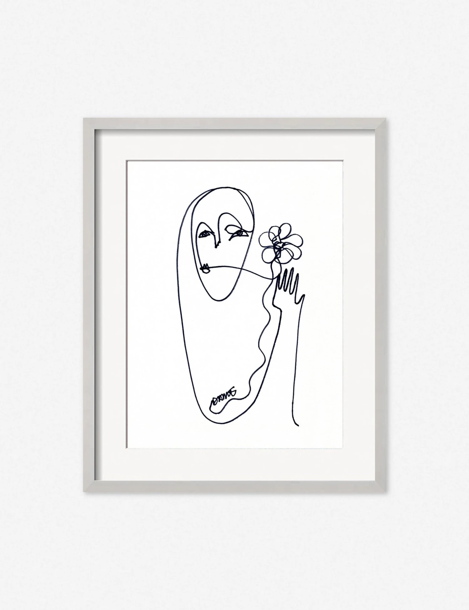 DamienneMerlinaFlowerSilverFrame.jpg Lulu And Georgia Walls 'Flower' Print By Damienne Merlina