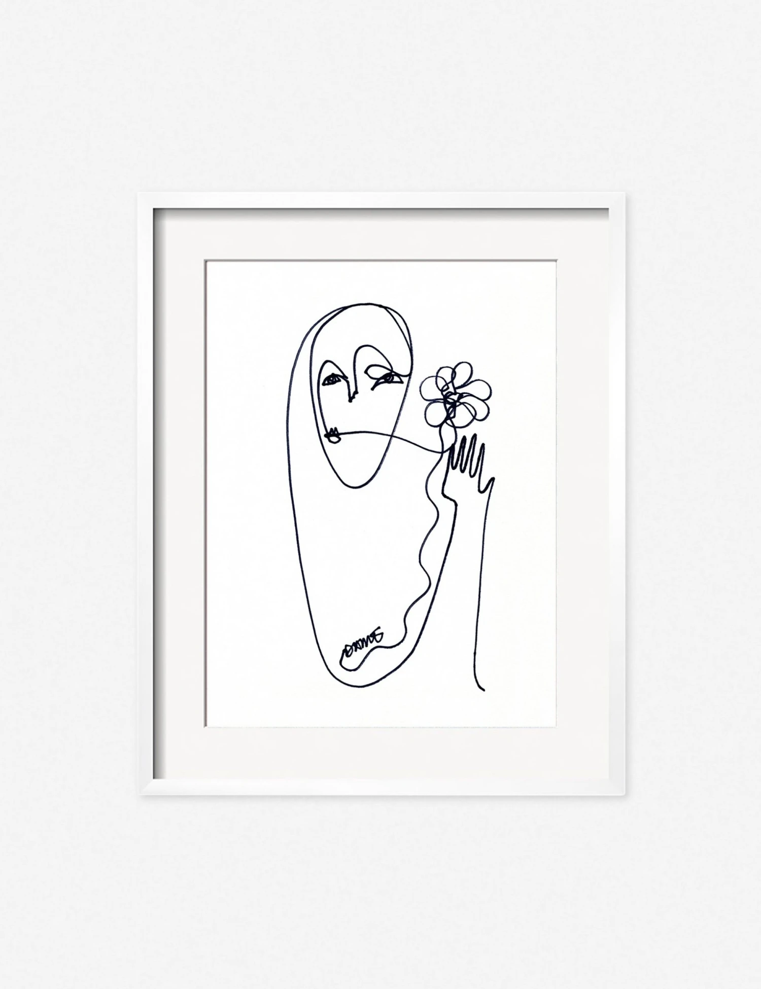 DamienneMerlinaFlowerWhiteFrame.jpg Lulu And Georgia Walls 'Flower' Print By Damienne Merlina