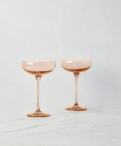 Lulu And Georgia Curved + Rounded Estelle Champagne Coupes (Set Of 2) 6 Lulu And Georgia Curved + Rounded Estelle Champagne Coupes (Set Of 2)