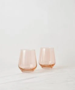 Lulu And Georgia Muted Pastels Estelle Stemless Wine Glass (Set Of 2)