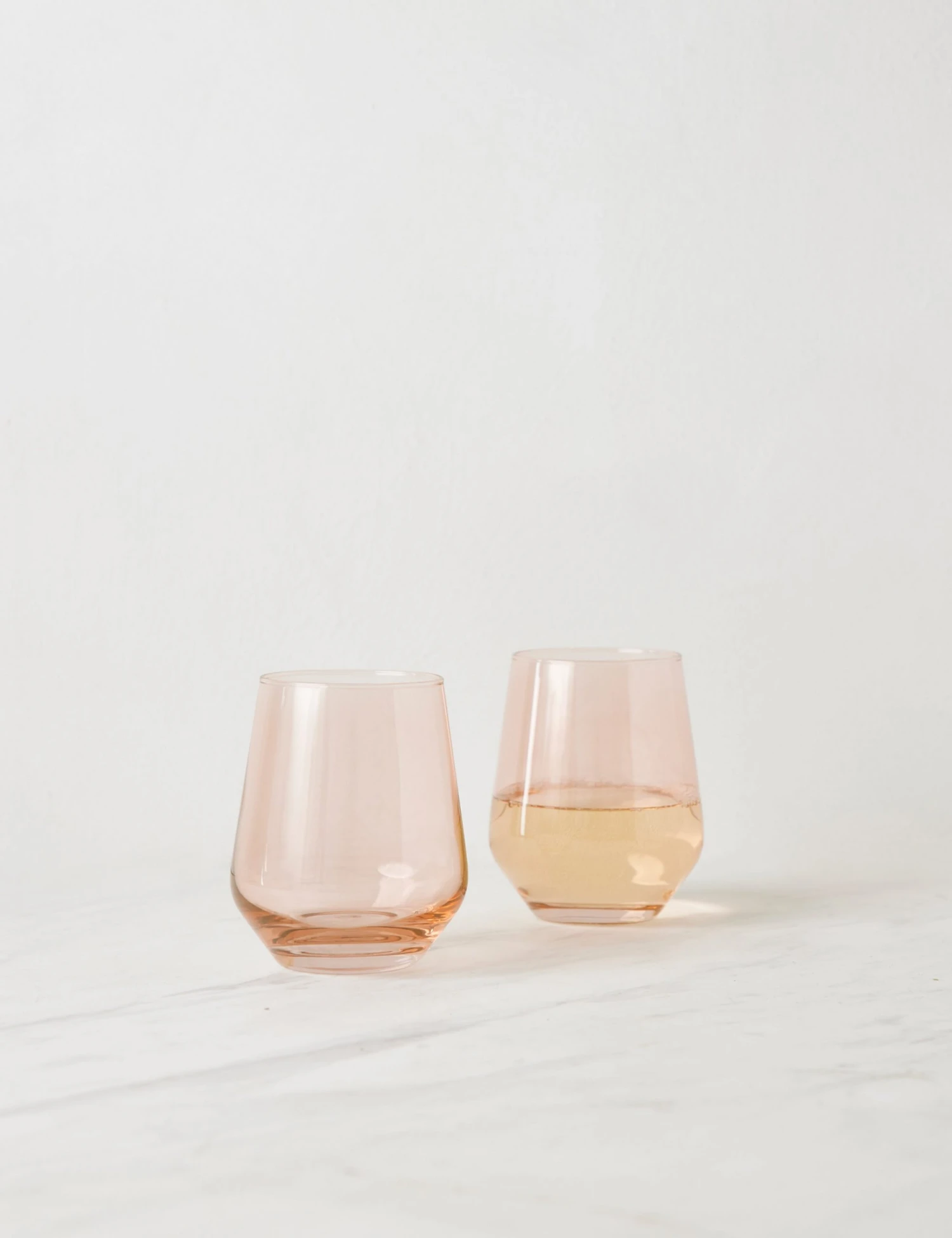 Lulu And Georgia Muted Pastels Estelle Stemless Wine Glass (Set Of 2)