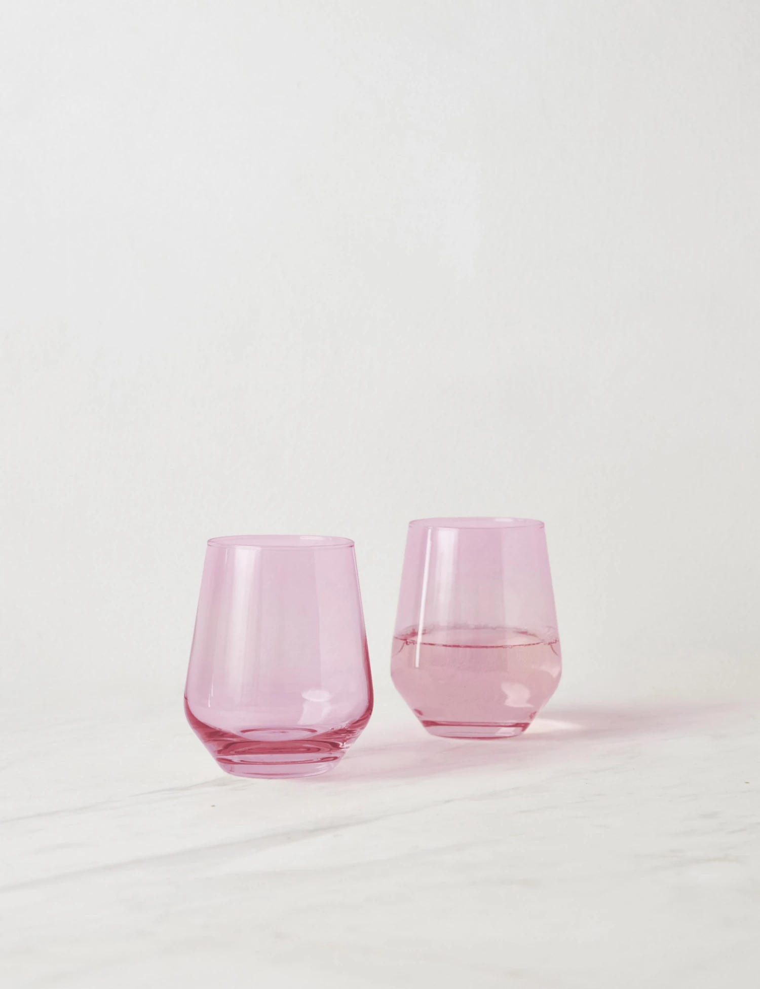 Lulu And Georgia Muted Pastels Estelle Stemless Wine Glass (Set Of 2)