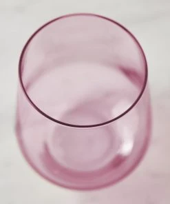 Lulu And Georgia Muted Pastels Estelle Stemless Wine Glass (Set Of 2)