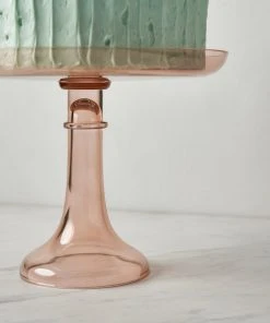 Lulu And Georgia Glass Cake Stand By Estelle Colored Glass Muted Pastels 3 Lulu And Georgia Glass Cake Stand By Estelle Colored Glass Muted Pastels