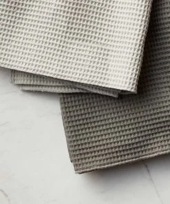 Lulu And Georgia Essential Waffle Dish Towels, Light Gray/Dark Gray (Set Of 2) By Hawkins New York