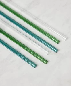 Lulu And Georgia Hawkins New York Essential Glass Straws (Set Of 12) Kitchen + Dining