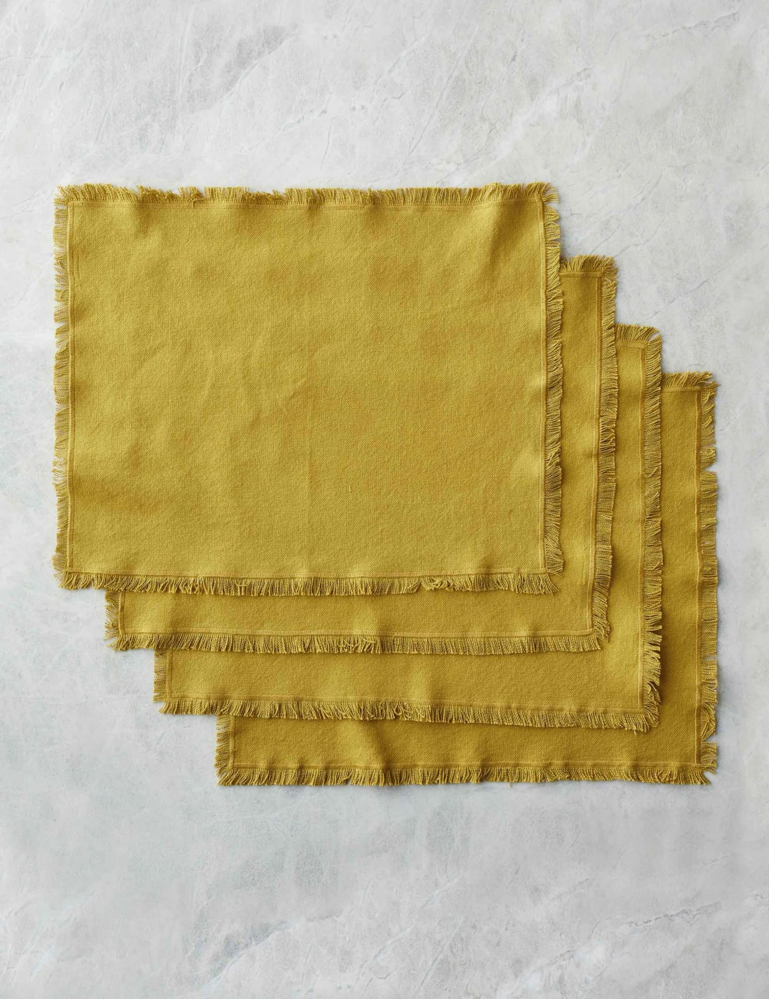 HawkinsNewYorkEssentialSetof4CottonPlacemats_Mustard_0942.jpg Lulu And Georgia Hawkins New York Essential Cotton Placemats (Set Of 4)