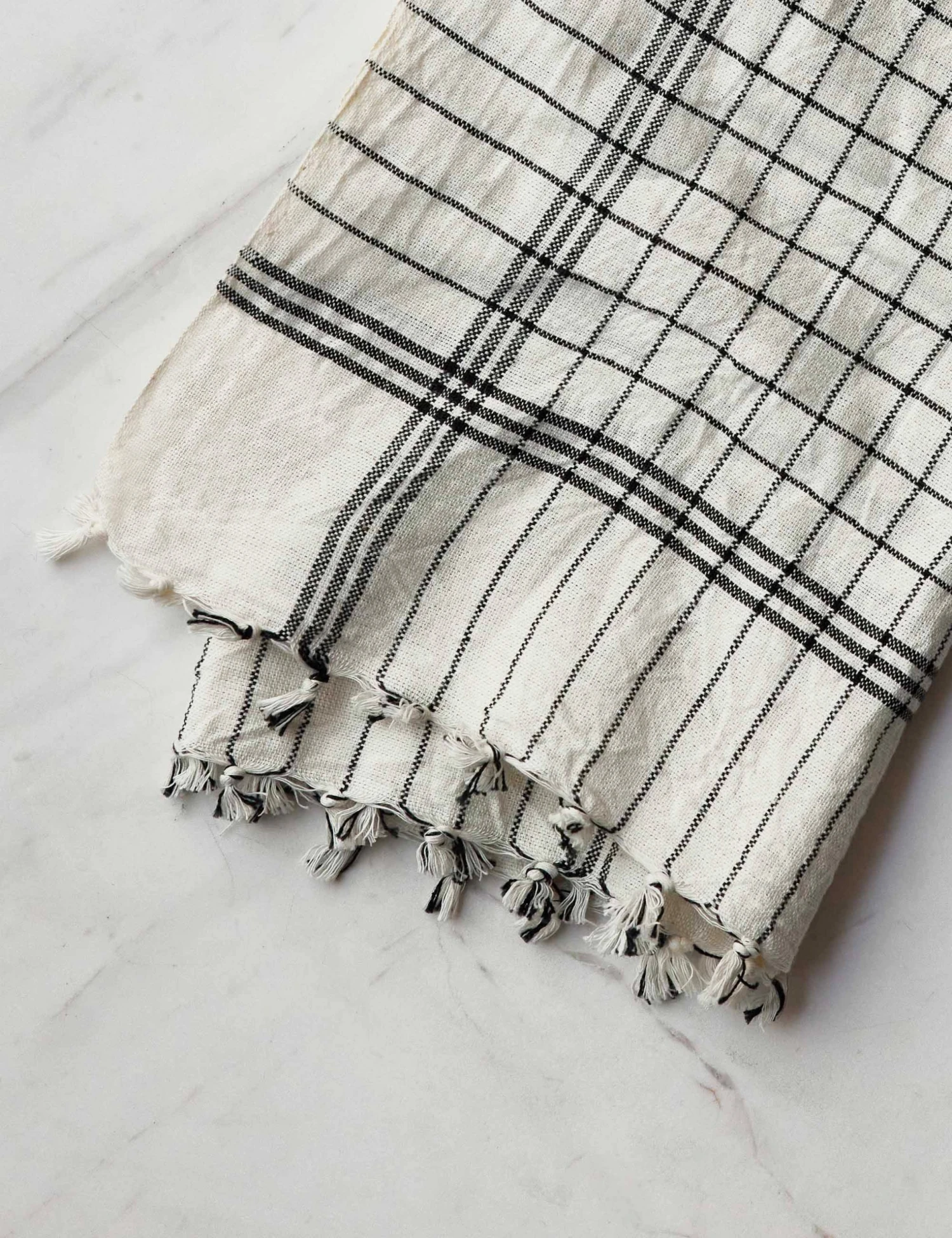 HeatherTaylorHomeFrenchLattice_BlackTeaTowel.jpg Lulu And Georgia Heather Taylor Home French Lattice Tea Towel