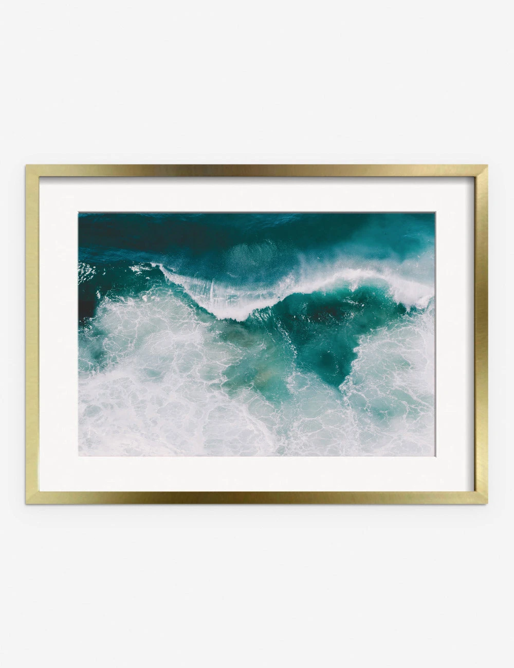 IngridCrashingWavesGoldframe.jpg Lulu And Georgia 'Crashing Waves' Photography Print By Ingrid Beddoes New