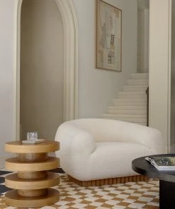 Lulu And Georgia Pentwater Round Side Table By Sarah Sherman Samuel, Natural