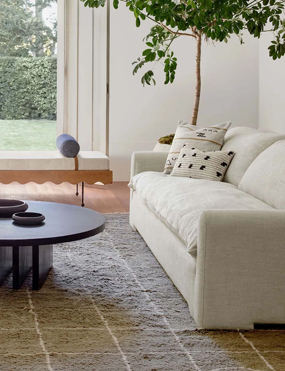 IrregularGridKhakiLivingRoom_10781-V2-SITECROP_c4491147-6e2c-4545-98b0-44715885fb42.jpg Lulu And Georgia Sarah Sherman Samuel Collection Irregular Dots Pillow By Sarah Sherman Samuel