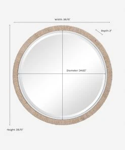 Lulu And Georgia Walls Tahiti Round Mirror