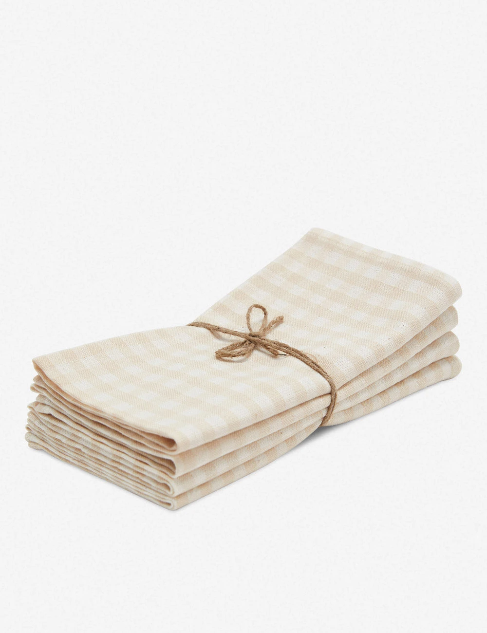 NAP_MGIN_CRM-Mini-Gingham-Cream-Napkins-3_1.jpg Lulu And Georgia New Mini Gingham Napkins (Set Of 4) By Heather Taylor Home