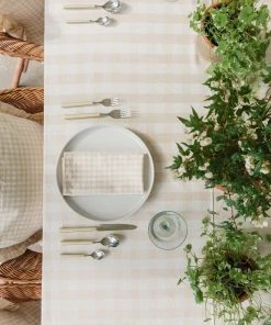 Lulu And Georgia Heather Taylor Home Gingham Tablecloth New