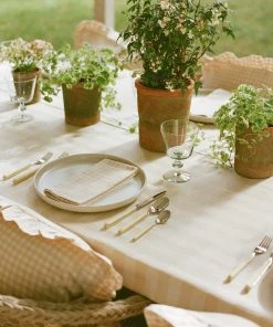 Lulu And Georgia Heather Taylor Home Gingham Tablecloth New