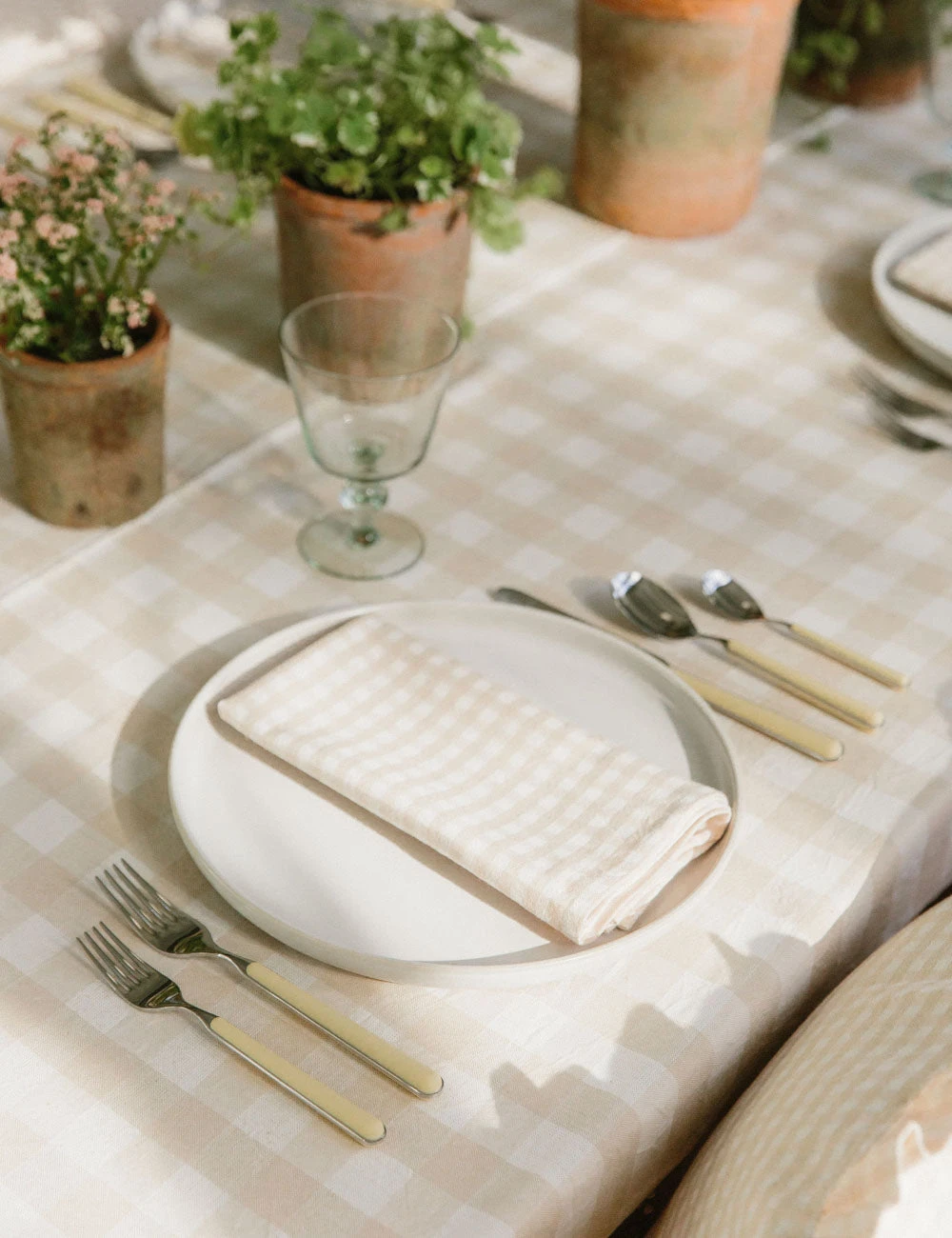 NAP_MGIN_CRM-Mini-Gingham-Cream-Styled-29_1.jpg Lulu And Georgia New Mini Gingham Napkins (Set Of 4) By Heather Taylor Home