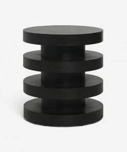 Lulu And Georgia Pentwater Round Side Table By Sarah Sherman Samuel, Black