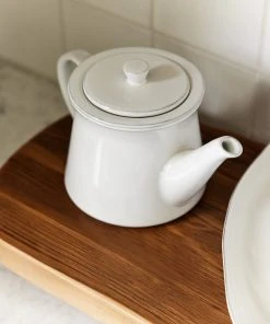 Lulu And Georgia Kitchen + Dining Friso Tea Pot, White By Costa Nova
