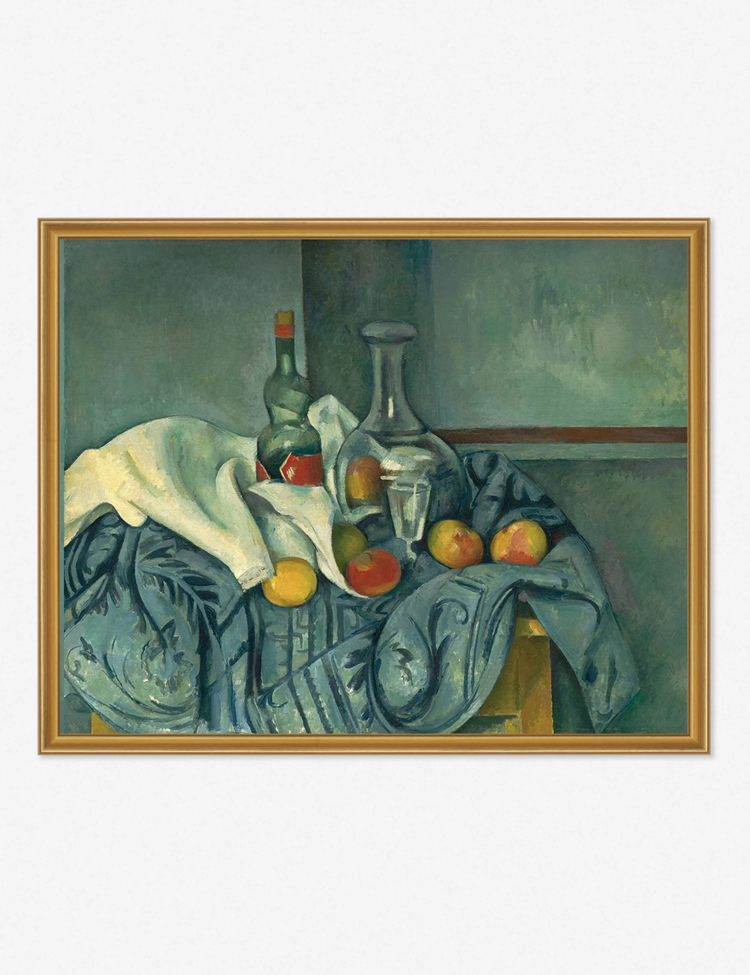 ThePeppermintBottleGoldFrame.jpg Lulu And Georgia Walls 'The Peppermint Bottle' Print By Paul Cézanne