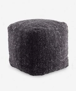 Lulu And Georgia Bouclé + Textural Fabric Libby Pouf