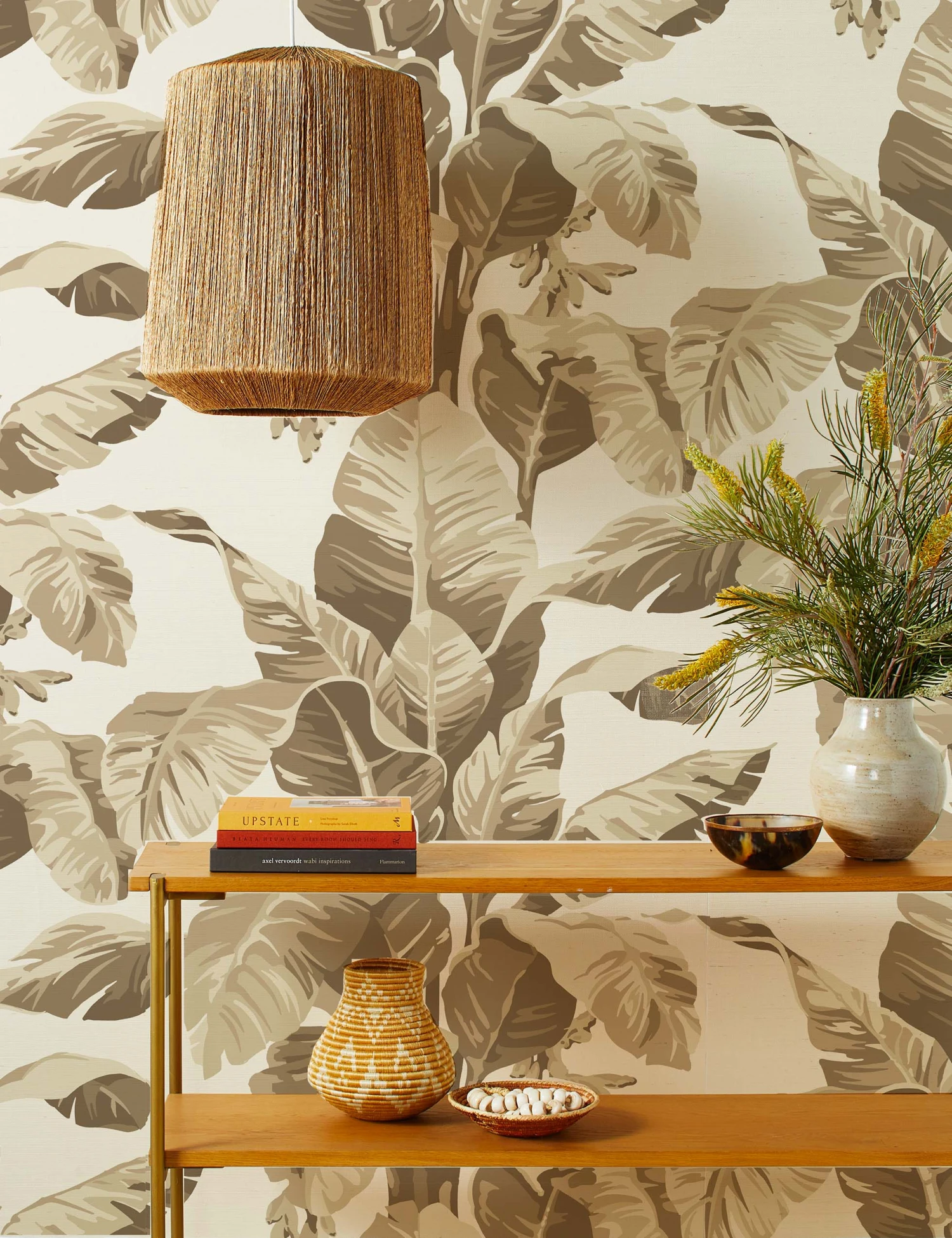 Wallshoppe_Grasscloth_Pacifico_Palm_Cappucino_RS.jpg Lulu And Georgia Pacifico Palm Peel + Stick Wallpaper By Nathan Turner