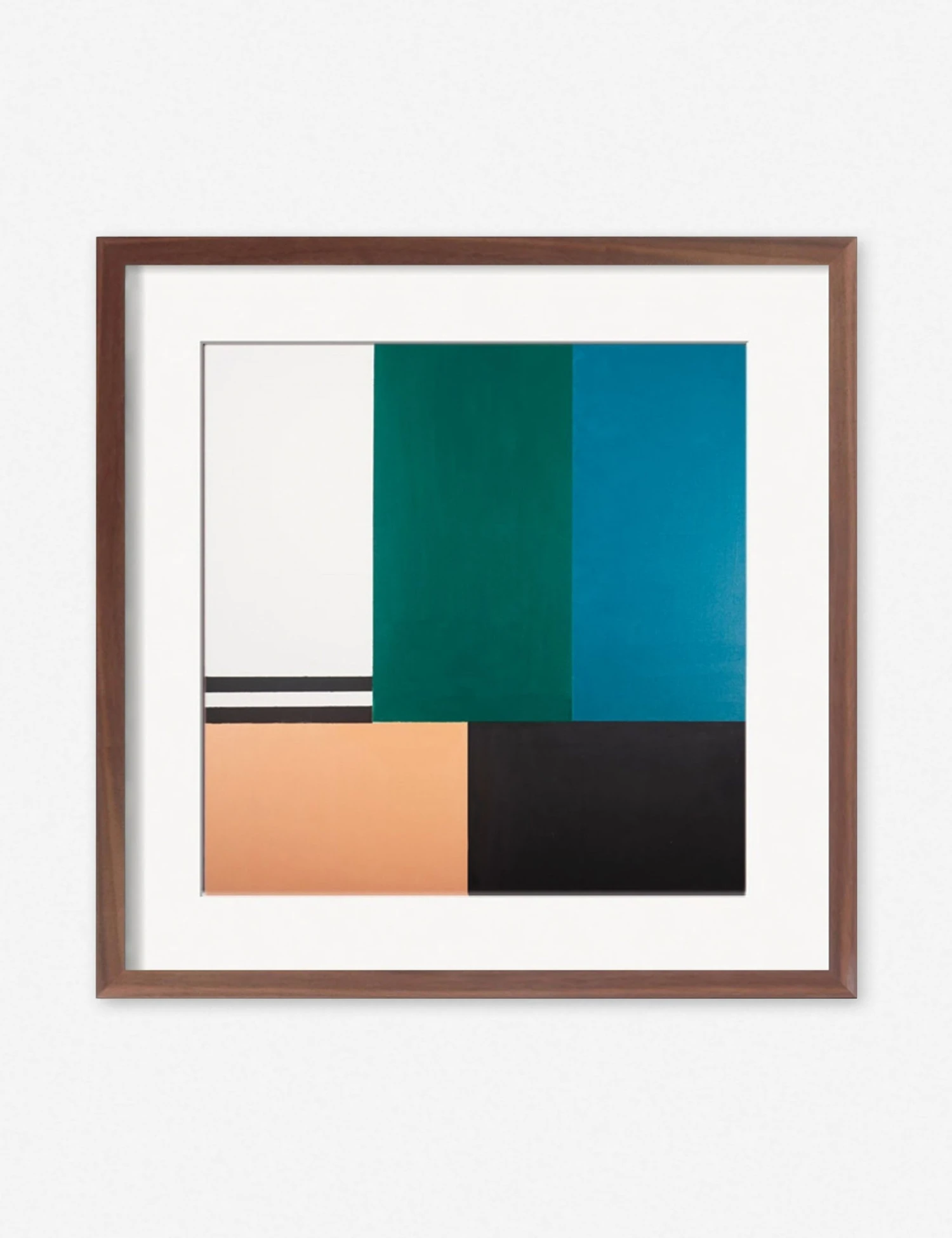 WhiteWoods3WalnutFrameColorRequest.jpg Lulu And Georgia 'White Wood 3' Print By Sarah White Walls