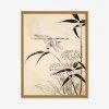 Lulu And Georgia 'Dragonfly, Coxcomb And Bamboo' Print By Miyazaki Yūzen