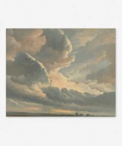 Lulu And Georgia 'Study Of Clouds With A Sunset Near Rome' Wall Art By Simon Alexandre Clement Denis