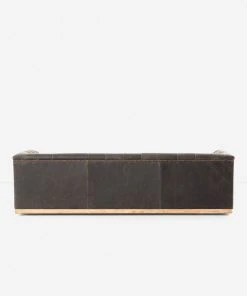 Lulu And Georgia Furniture Afia Leather Sofa, Distressed Black