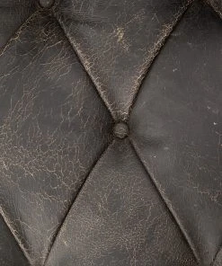 Lulu And Georgia Furniture Afia Leather Sofa, Distressed Black