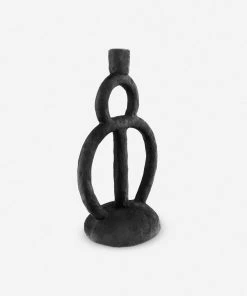 Lulu And Georgia Gisella Candle Holder, Matte Black Décor