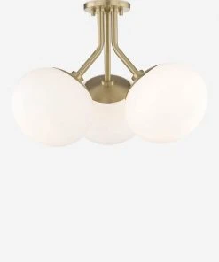 Lulu And Georgia Ainsley Semi-Flush Mount Light Curved + Rounded