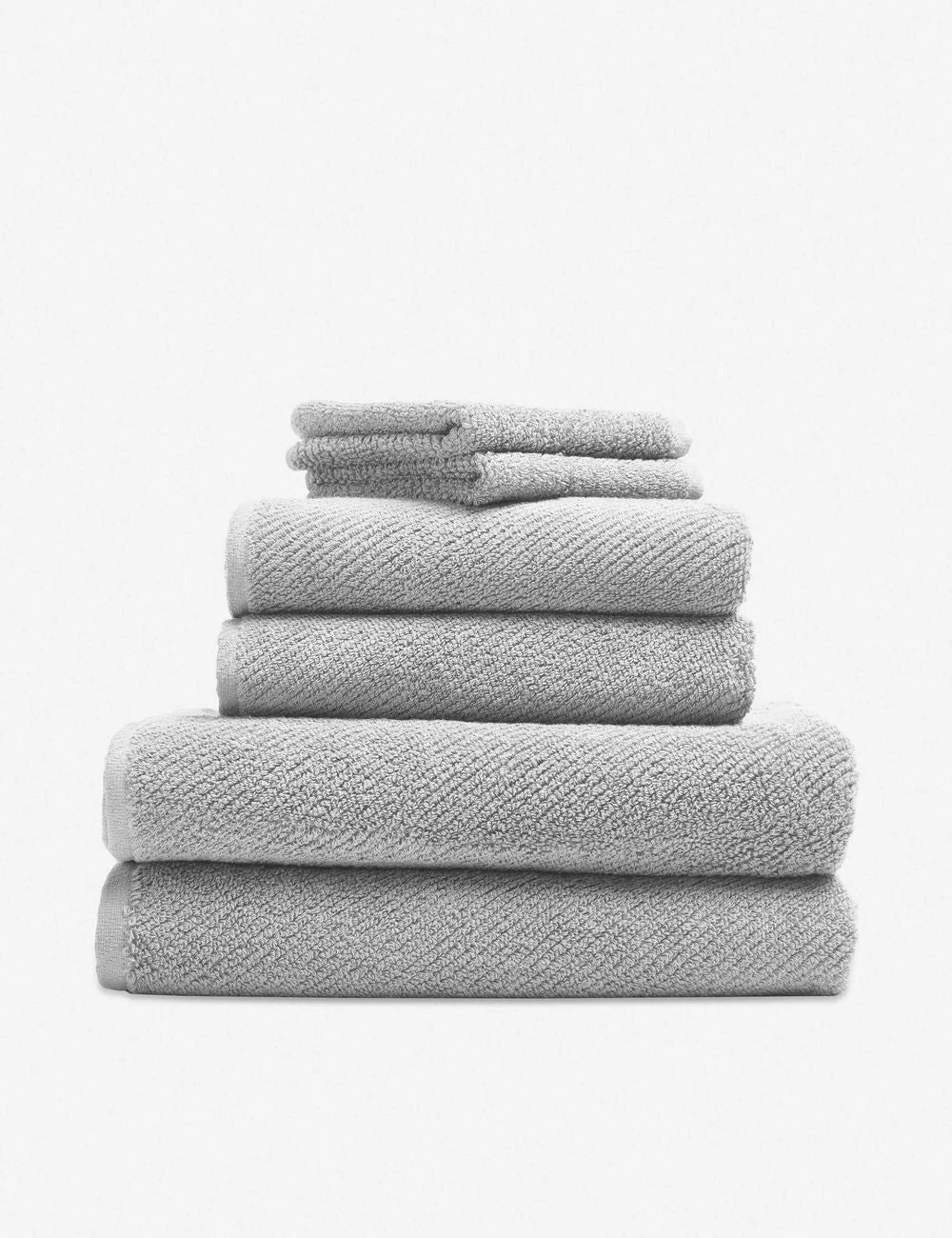 air_weight_fog_6-piece_set_2.jpg Lulu And Georgia Earth Tones Coyuchi Air Weight Towel Set