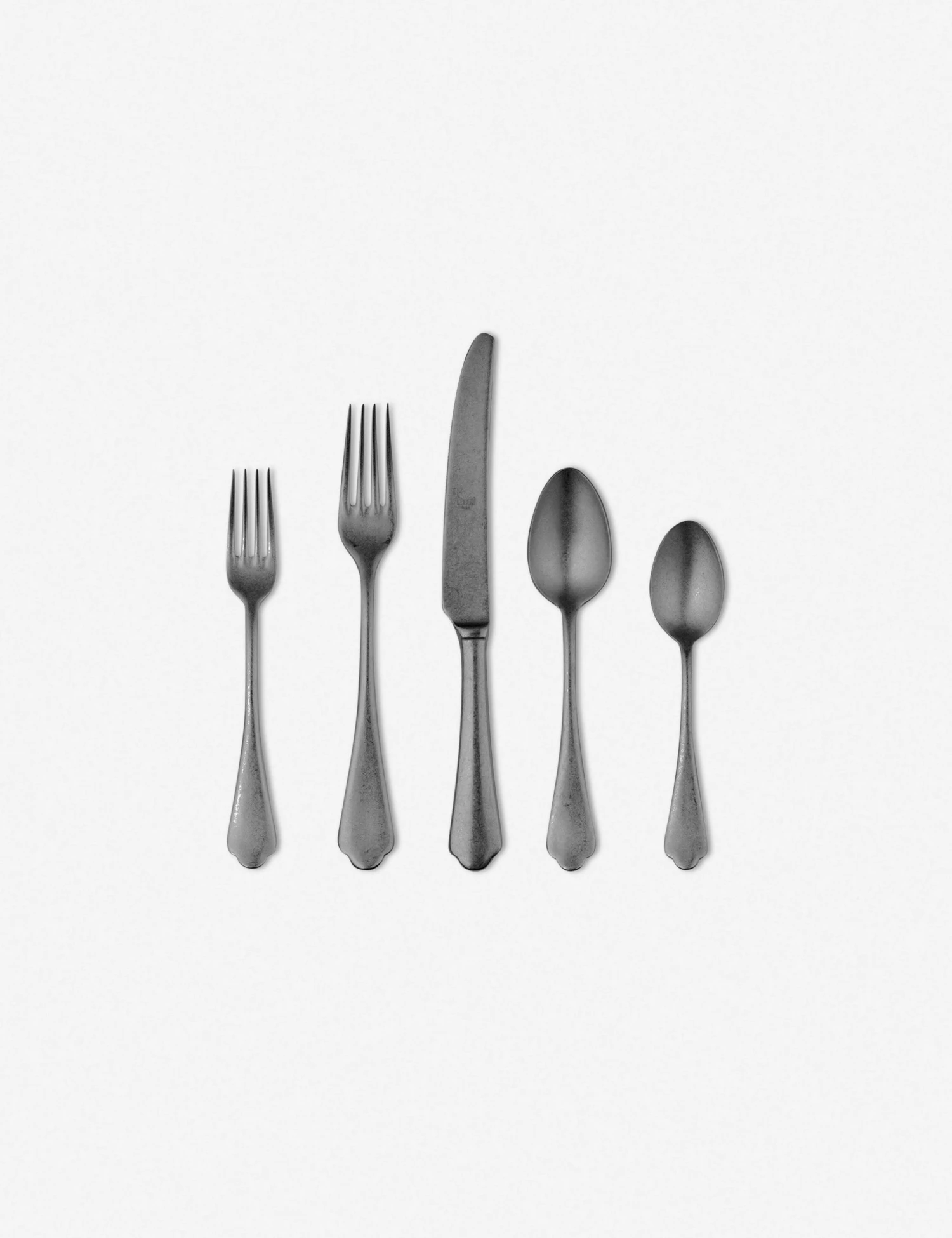andratepewteroronero.jpg Lulu And Georgia Kitchen + Dining Andrate Flatware 5-Piece Set