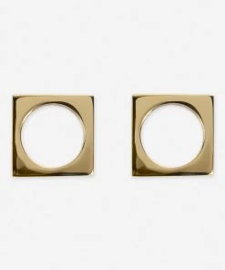 Lulu And Georgia Modernist Napkin Ring Set Muted Pastels