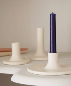 Lulu And Georgia Malene Barnett Kindred Collection Ceramic Taper Candle Holder