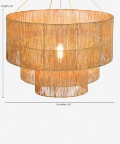 Lulu And Georgia Chavette Chandelier, Natural Outdoor Collection