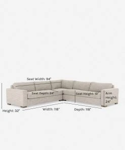 Lulu And Georgia Derbie Corner Sectional Sofa Furniture