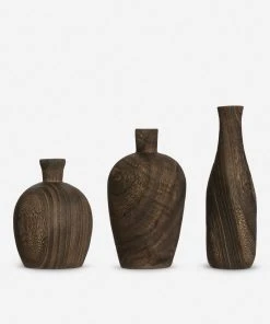 Lulu And Georgia Charlynn Wood Vases (Set Of 3) Spring Collection