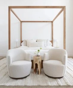 Lulu And Georgia Margie Swivel Chair Curved + Rounded