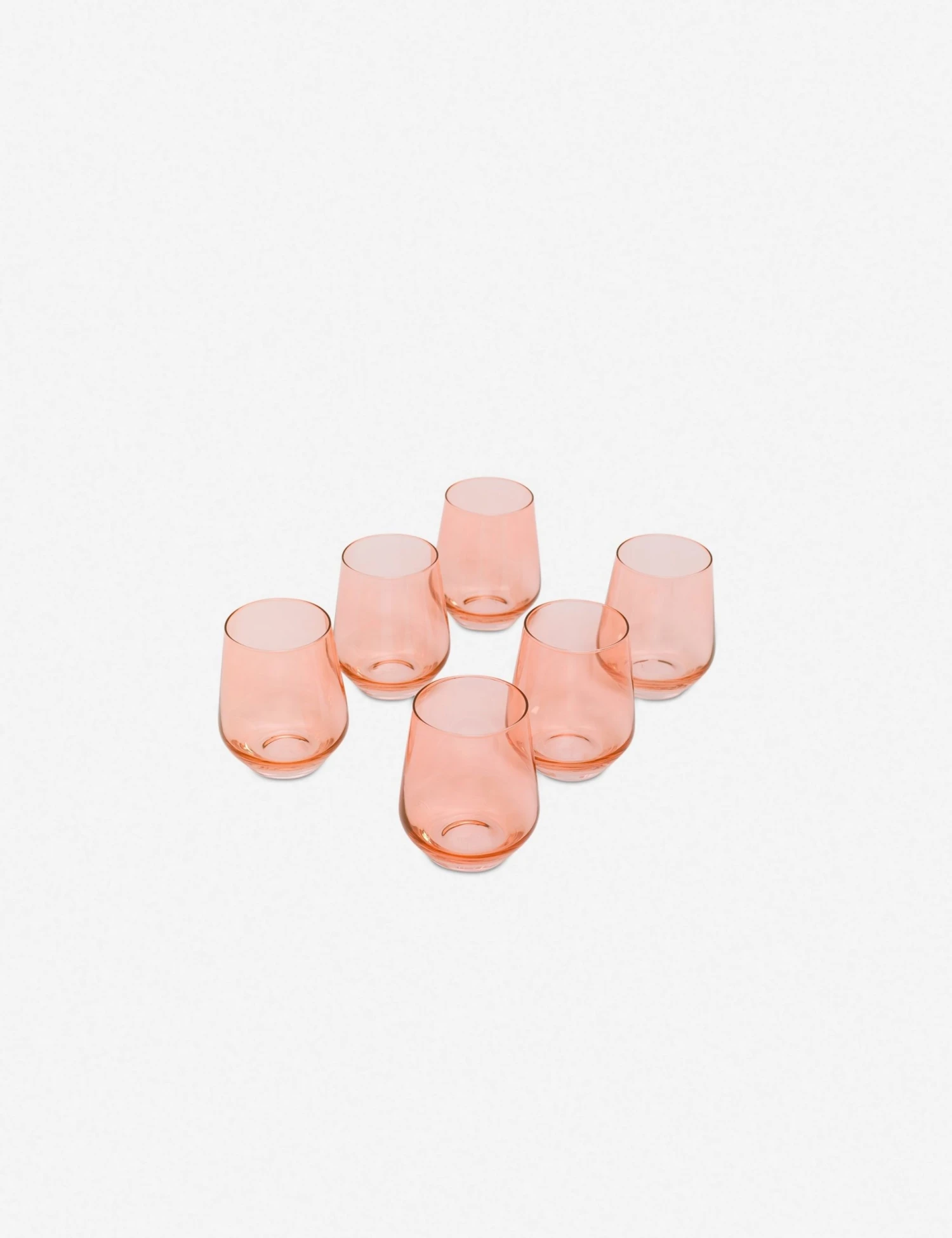 estelle_stemware_pink_300.jpg Lulu And Georgia Estelle Stemless Wine Glass, (Set Of 6)