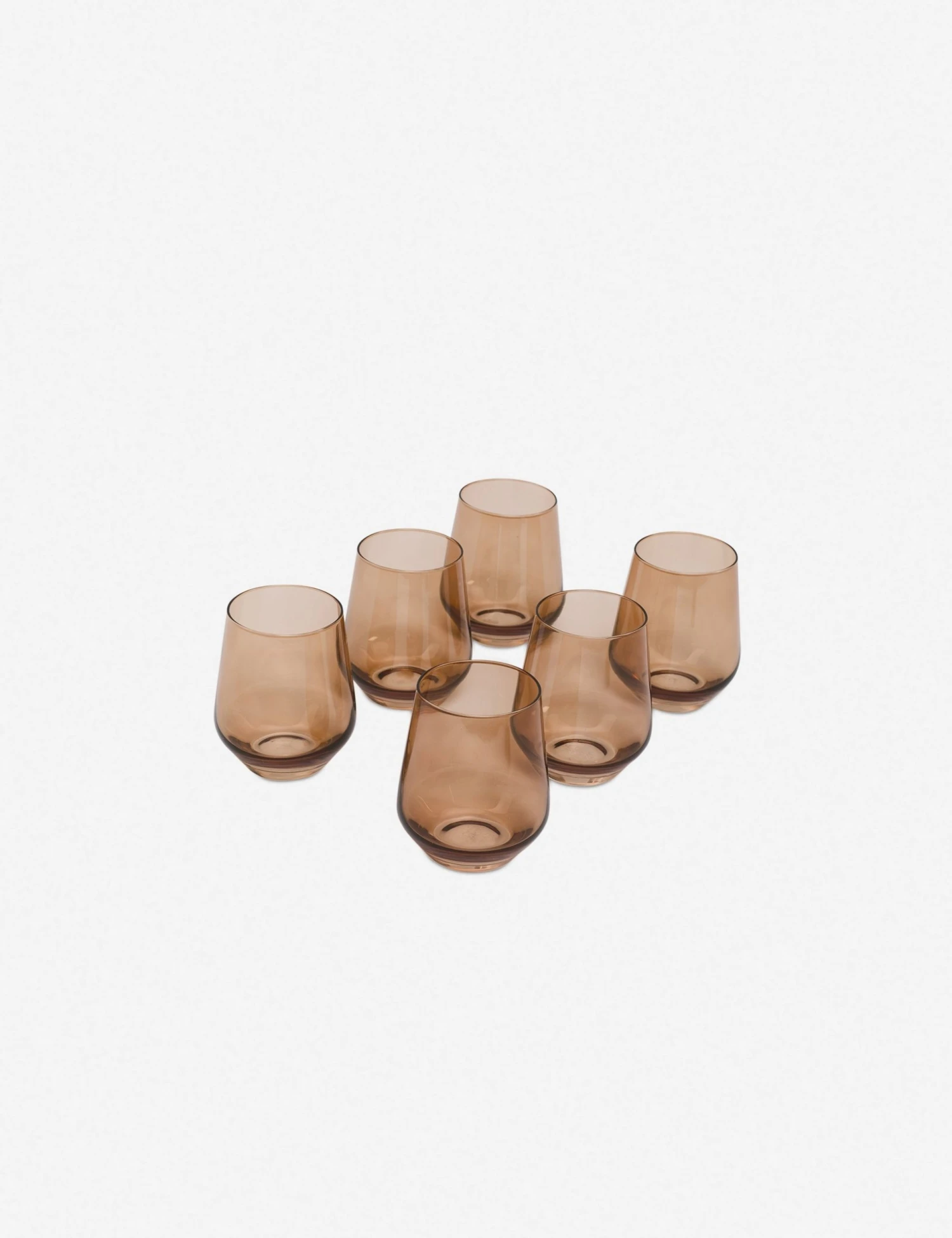 estelle_stemware_smoke_312.jpg Lulu And Georgia Estelle Stemless Wine Glass, (Set Of 6)