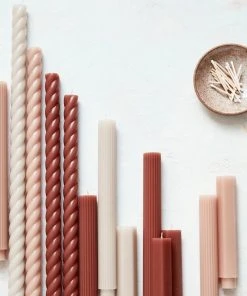 Lulu And Georgia Fancy Taper Candles 10in Set Of 2 Décor