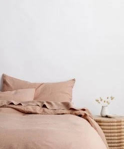 Lulu And Georgia Cultiver Linen Bedding, Fawn Duvet Cover