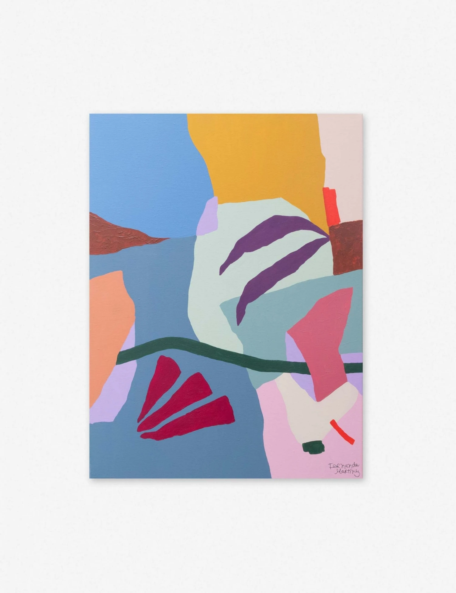 fernanda_tres_unframed.jpg Lulu And Georgia 'Tres' Print By Fernanda Martinez Walls