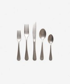 Lulu And Georgia Woodstock 5-Piece Flatware Set, Stainless Steel By Farmhouse Pottery