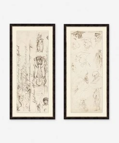 Lulu And Georgia Walls 'Freise Study' Print (Set Of 2)