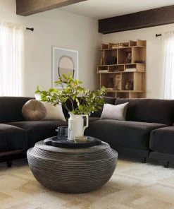 Lulu And Georgia Arteriors Frisco Round Coffee Table Curved + Rounded