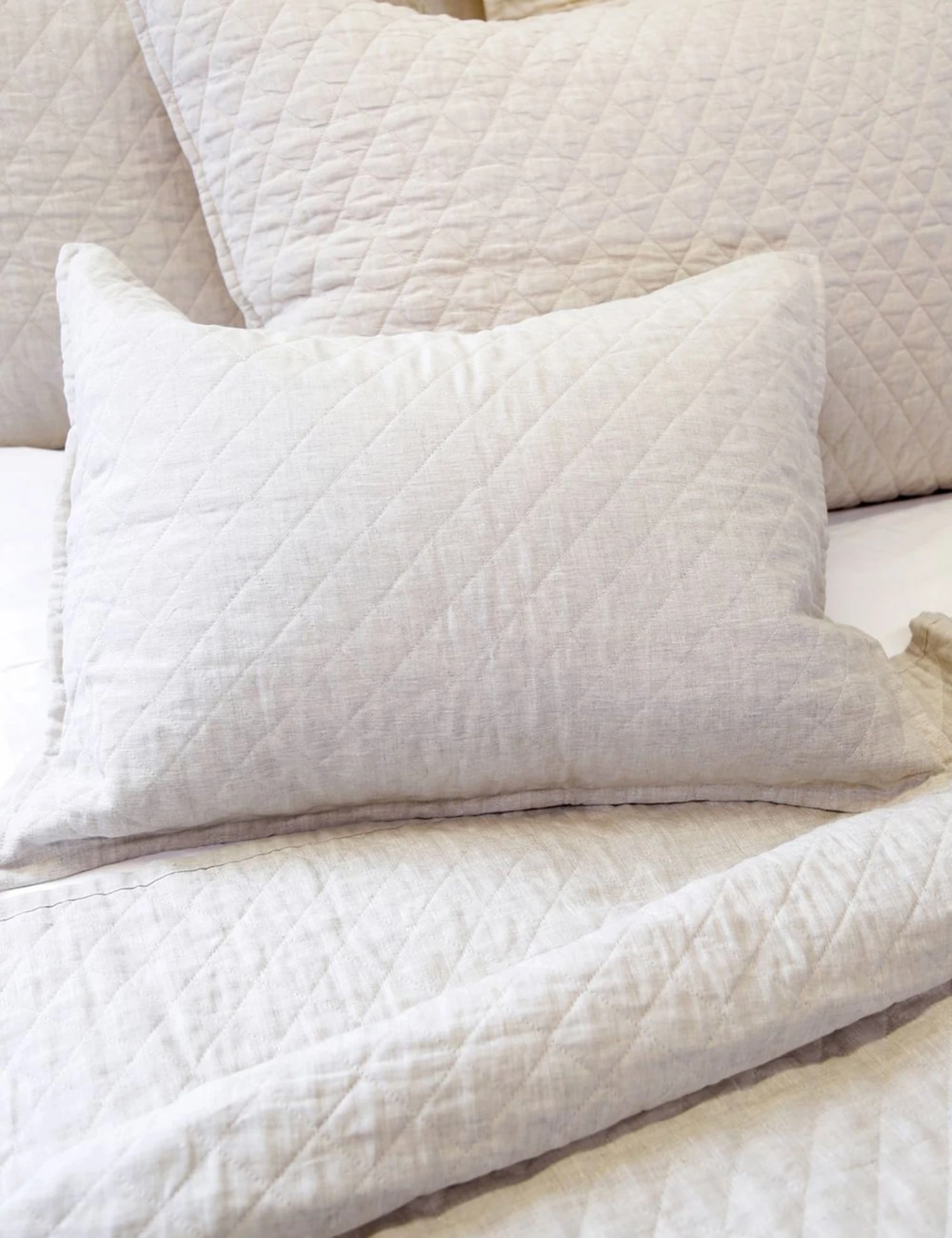 hampton_flax_detail_2.jpg Lulu And Georgia Pom Pom At Home Hampton Coverlet Bed + Bath