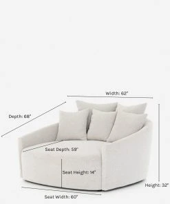 Lulu And Georgia Kaila Media Lounger Curved + Rounded